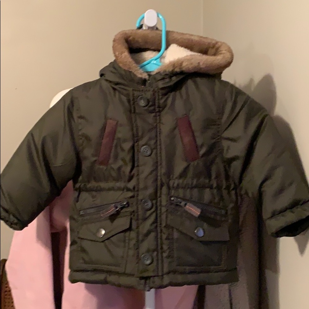 18m toddler boys Carters faux fur / lined jacket